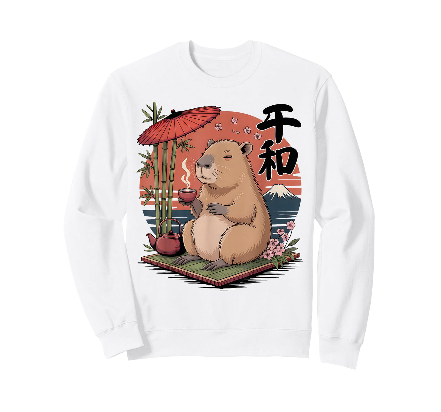 Cute Capybara Tea Vintage Graphic Tee Japanese Kawaii Anime T-Shirt