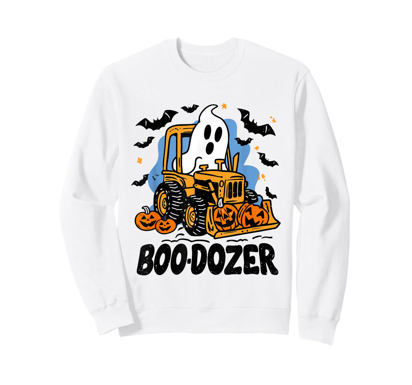 Boo Dozer Funny Bulldozer Ghost Halloween Construction Truck T-Shirt