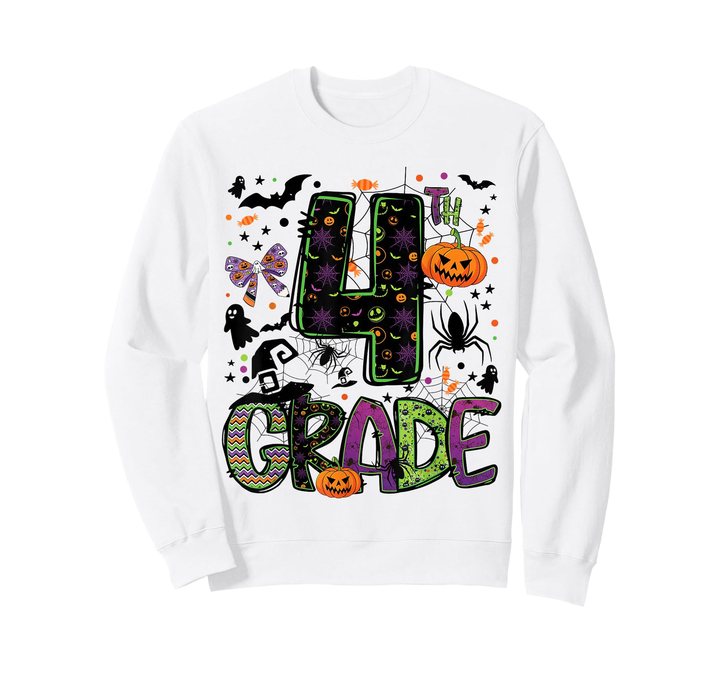 Halloween Spooky 4th Grade Halloween Team Student Teacher T-Shirt