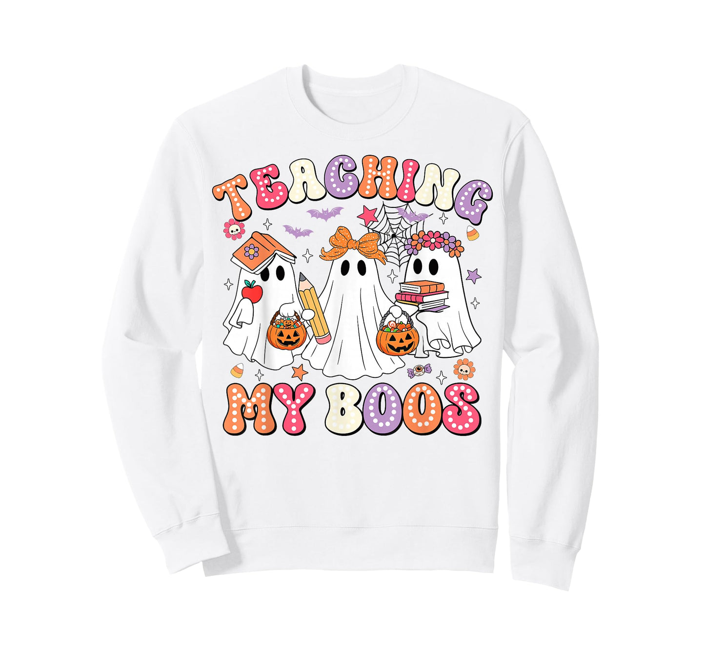 Teaching My Boos Cute Spooky Ghost Teacher Halloween Women T-Shirt