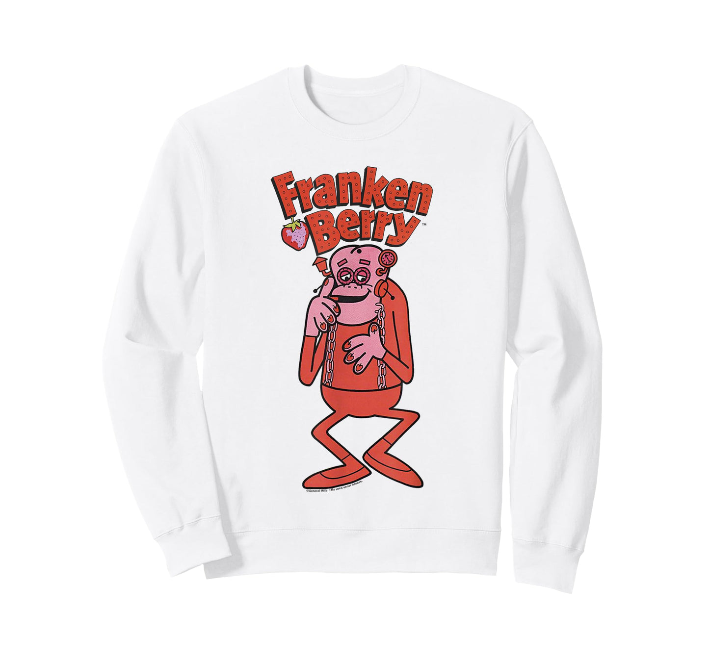 Franken Berry Vintage Strawberry Cereal Monster Mascot Logo T-Shirt