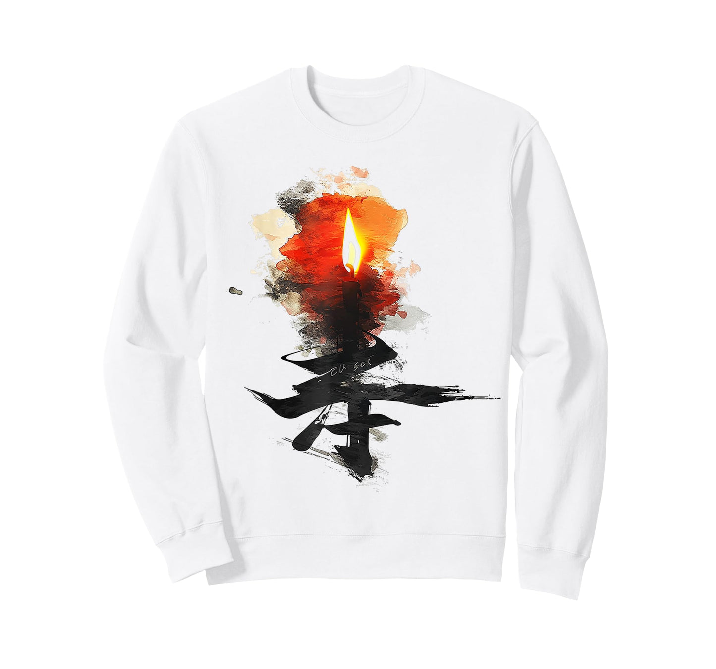 Anime Manga Abstract Motif Drawing Illustration Flame Anime T-Shirt