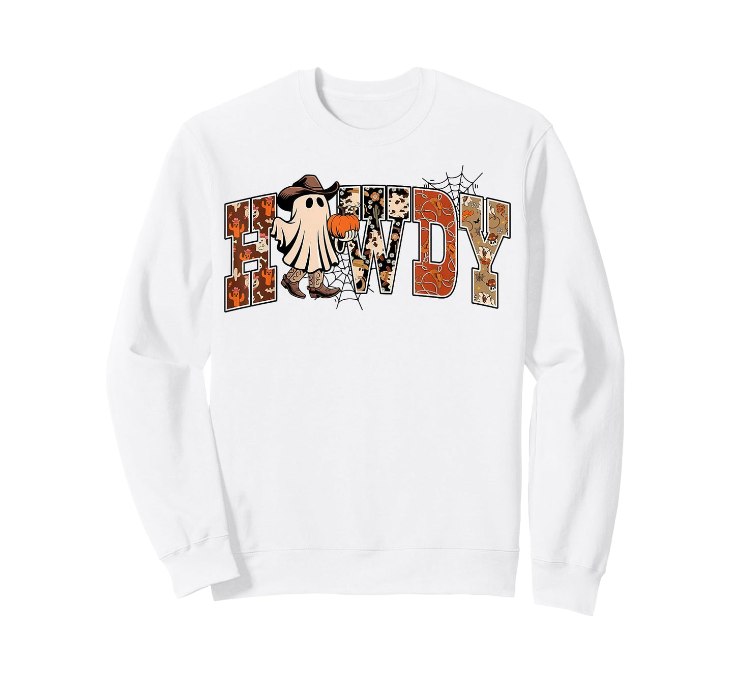 Western Ghost Howdy Halloween Cowboy Boots Spooky Season T-Shirt