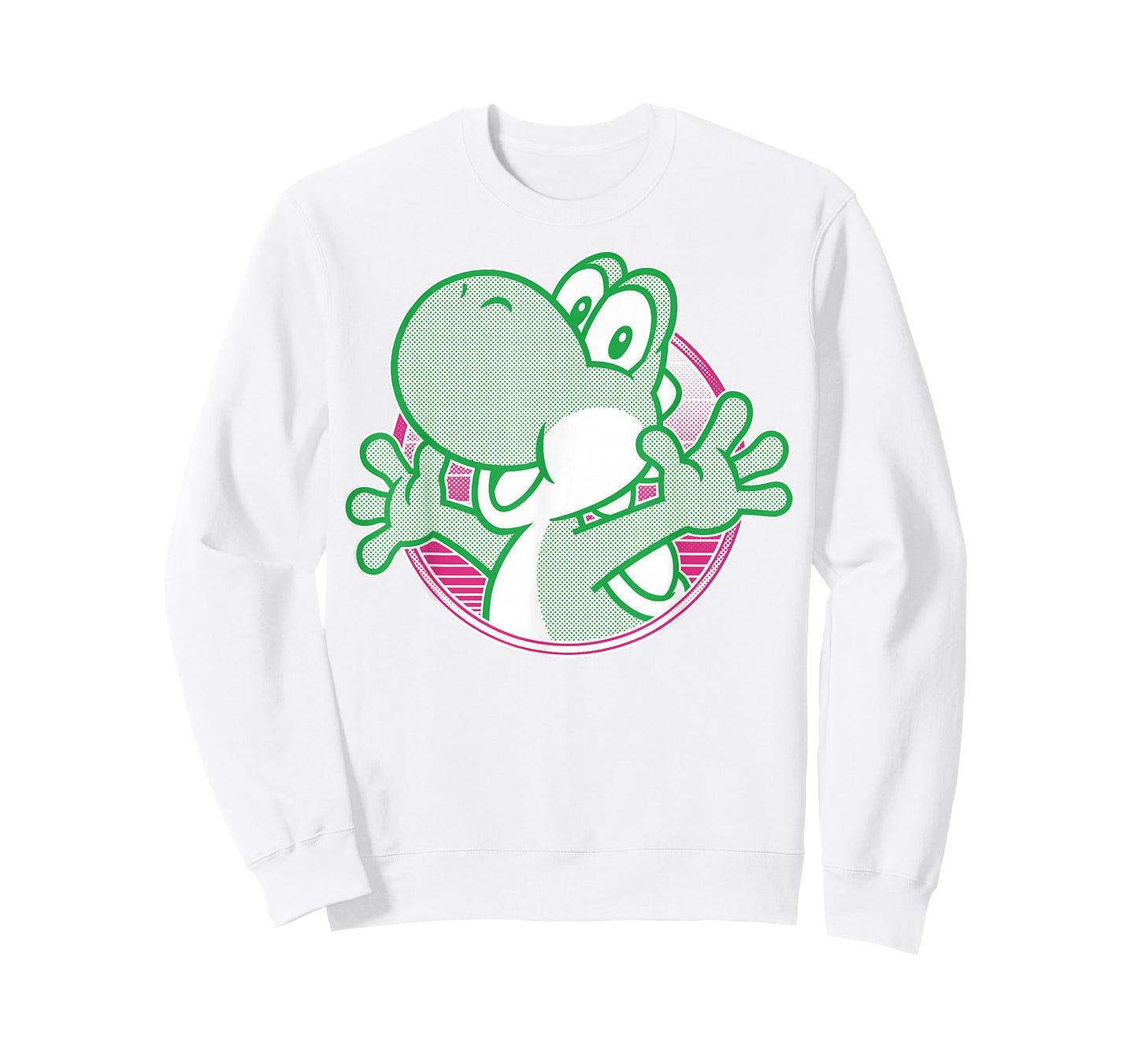 Super Mario Yoshi Neon Circle Portrait T-Shirt