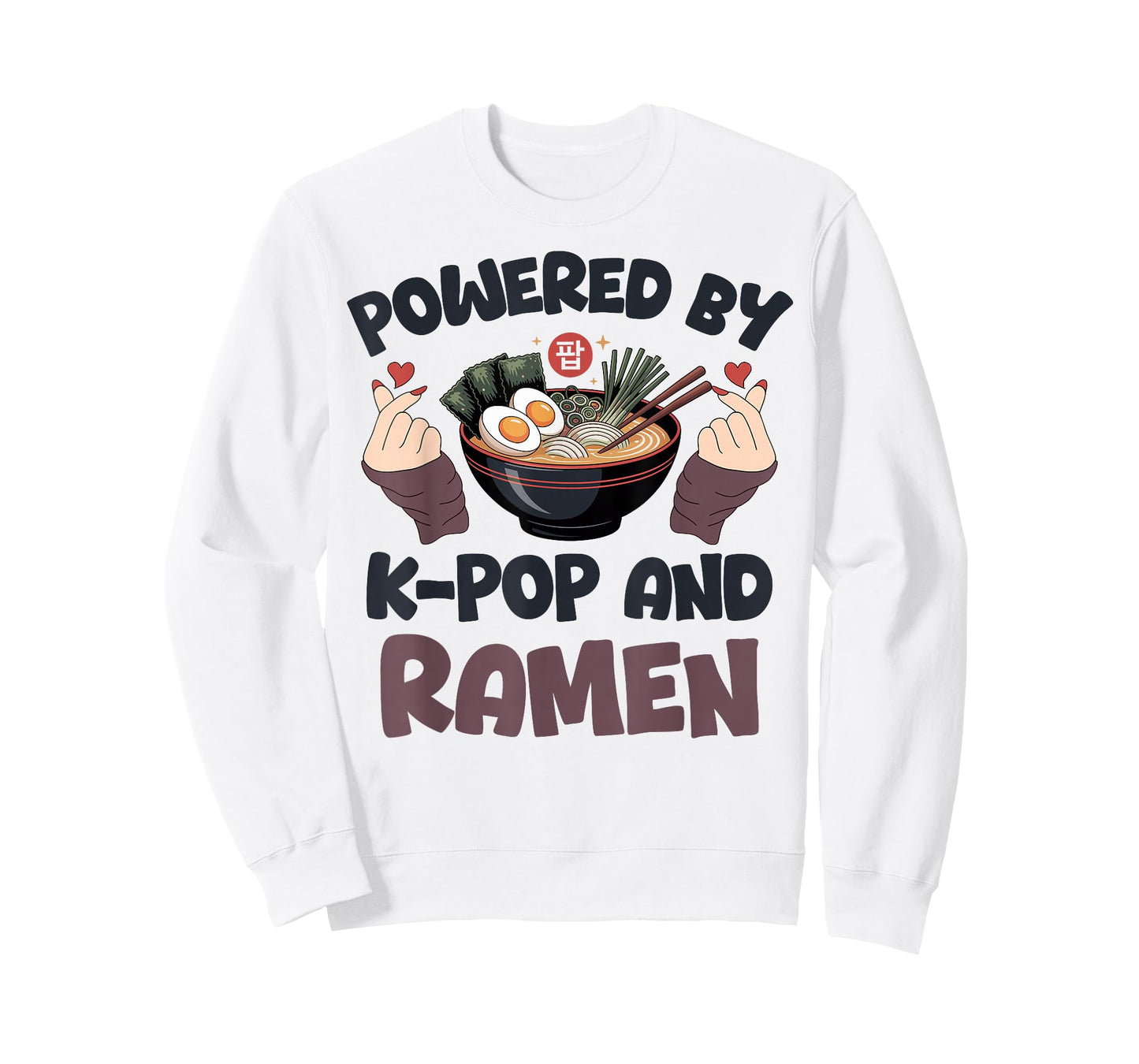 Ramen Kpop Powered by Ramen & K-Pop Heart K Pop T-Shirt