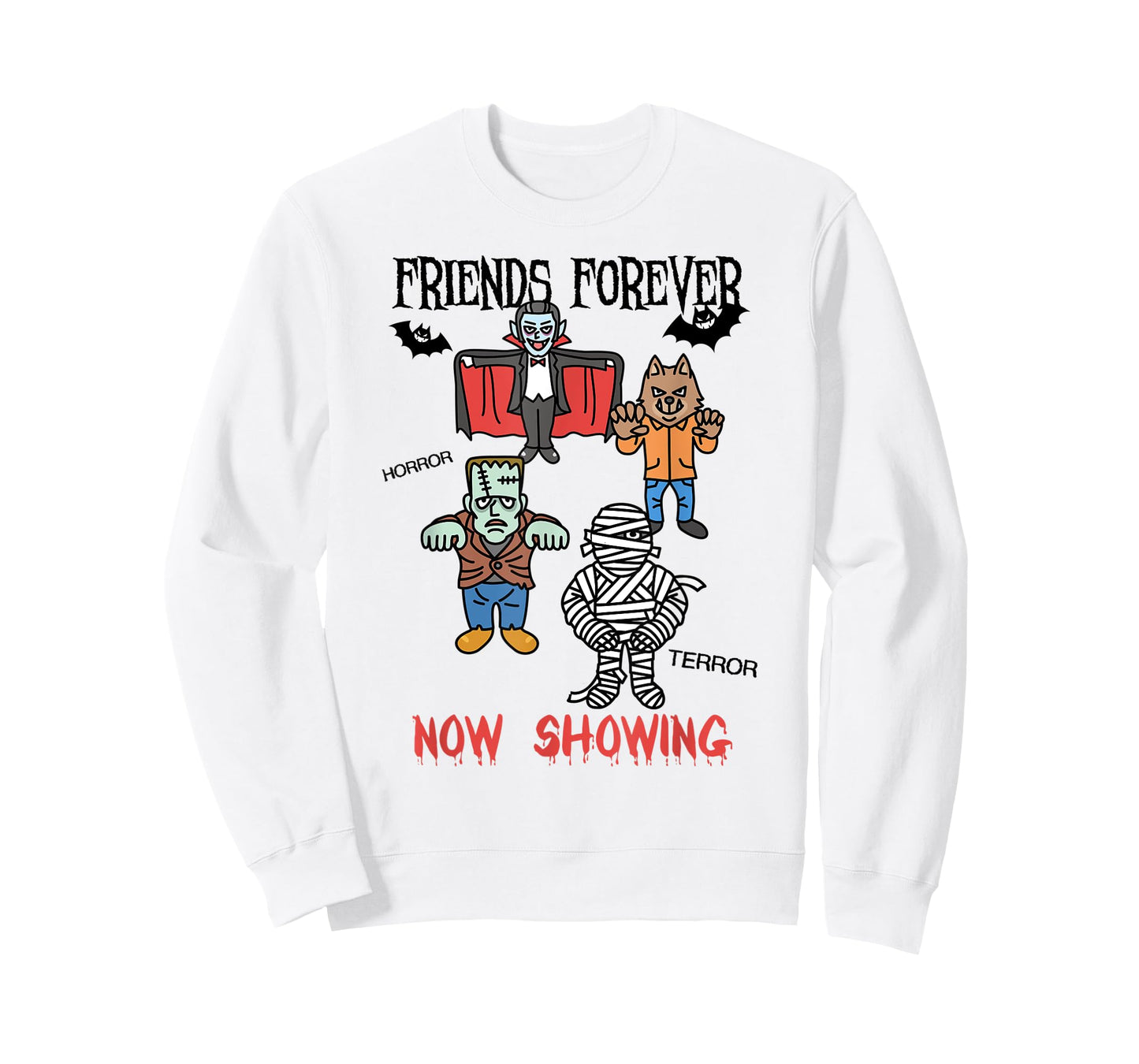 Dracula Frankenstein Mummy Werewolf Horror Movie Monsters T-Shirt