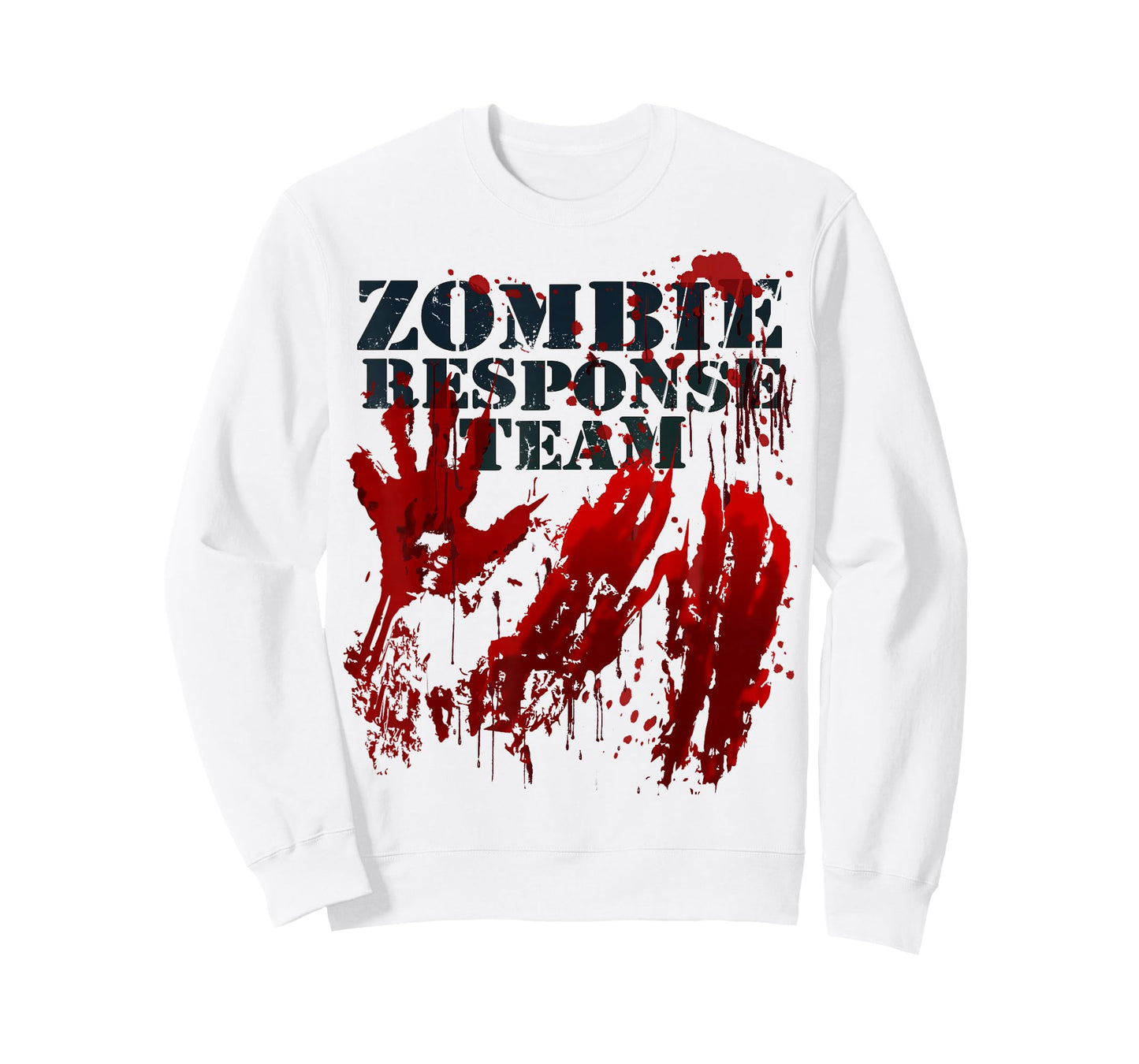 Zombie Shirt Blood Splatter Hands Zombie Response Team T-Shirt