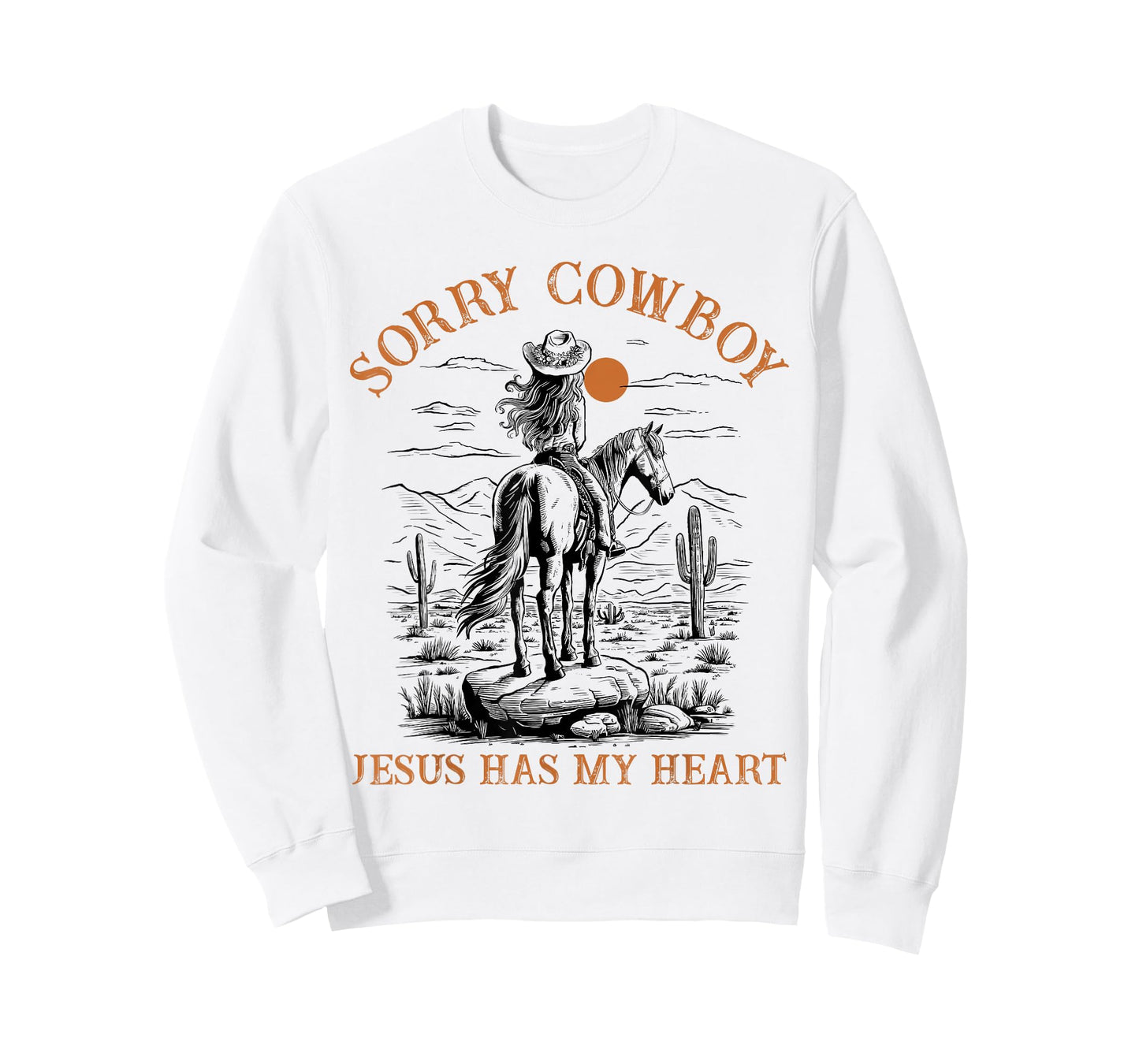 Sorry Cowboy Jesus Has My Heart Religious Cowgirl Western T-Shirt