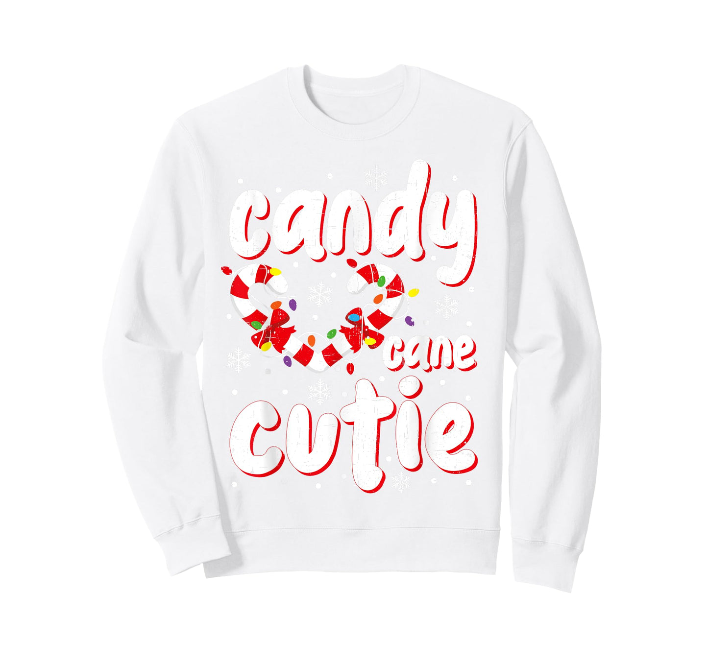 Christmas Candy Cane Cutie Santa Xmas Kids Toddler Women Men T-Shirt