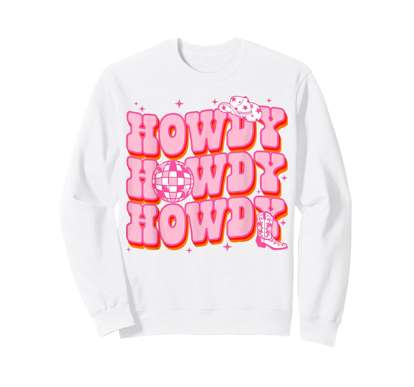 Howdy Southern Western Girl Country Rodeo Pink Cowgirl Disco T-Shirt