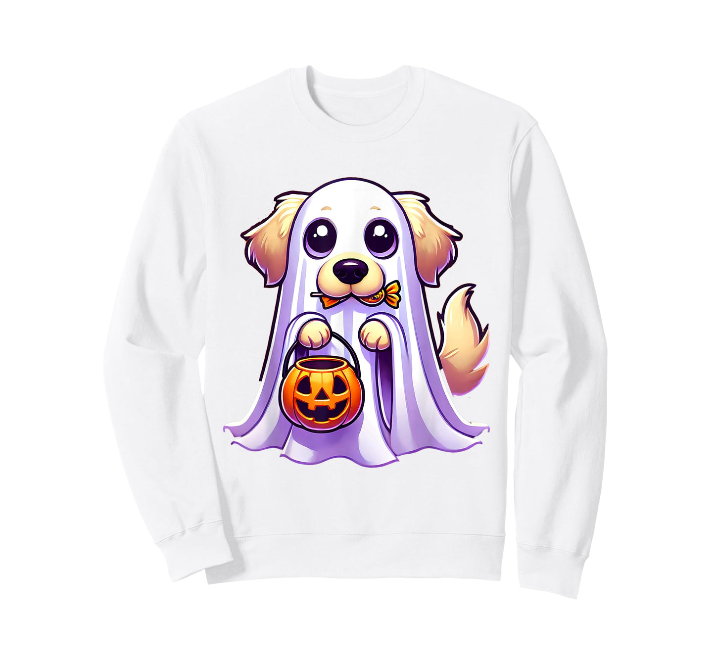 Golden Retriever Ghost Halloween Dog Men Women Kids T-Shirt