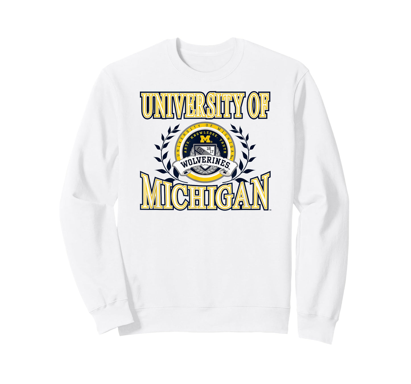 Michigan Wolverines Laurels Gray Officially Licensed T-Shirt