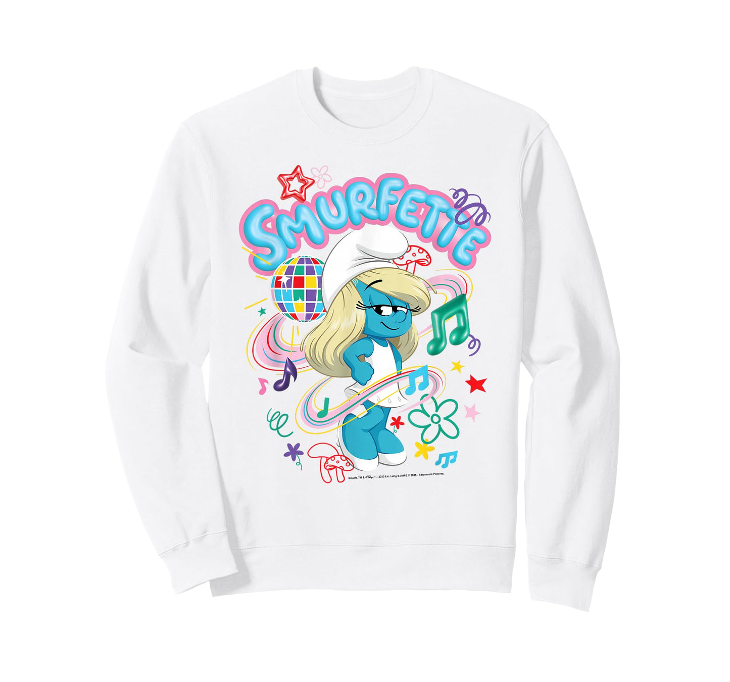 The Smurfs Movie Smurfette Colorful Disco Party T-Shirt