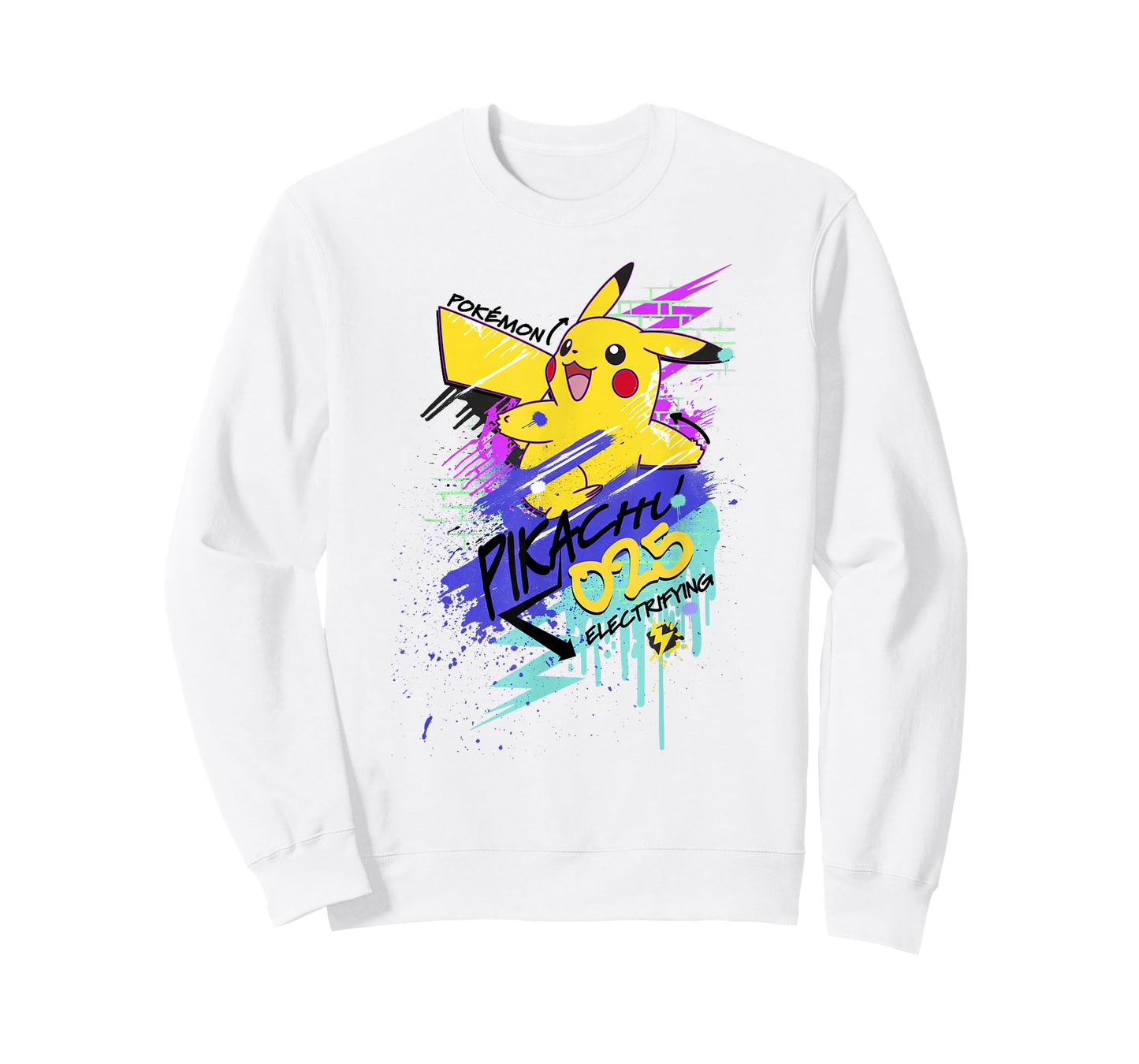Pokémon Pikachu 025 Electrifying Street Art Graffiti Logo T-Shirt