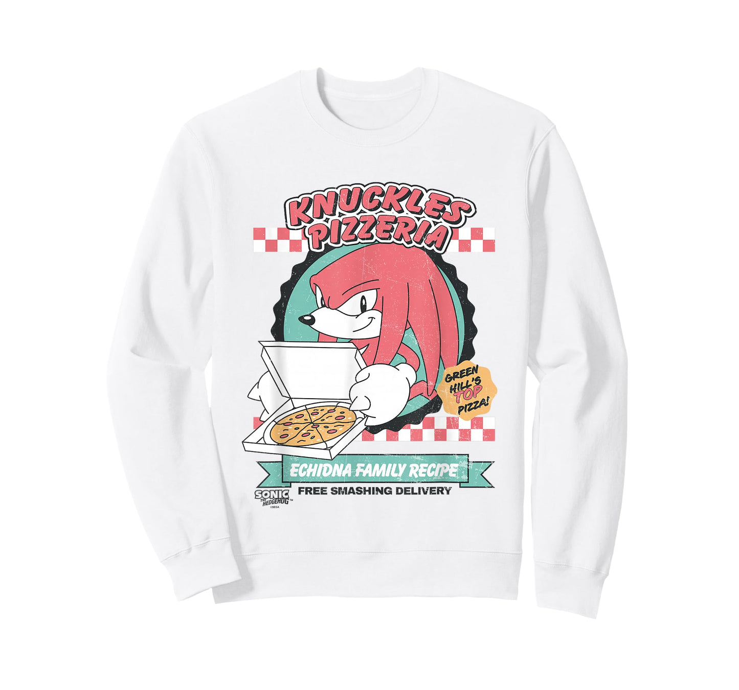 Sonic The Hedgehog Knuckles Pizzeria Vintage Restaurant Ad T-Shirt