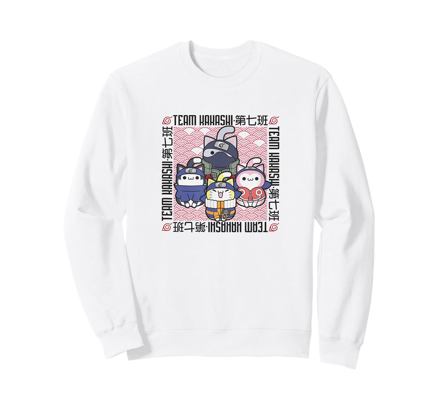 Nyaruto Team Kakashi Naruto Sasuke Sakura Group Shot T-Shirt