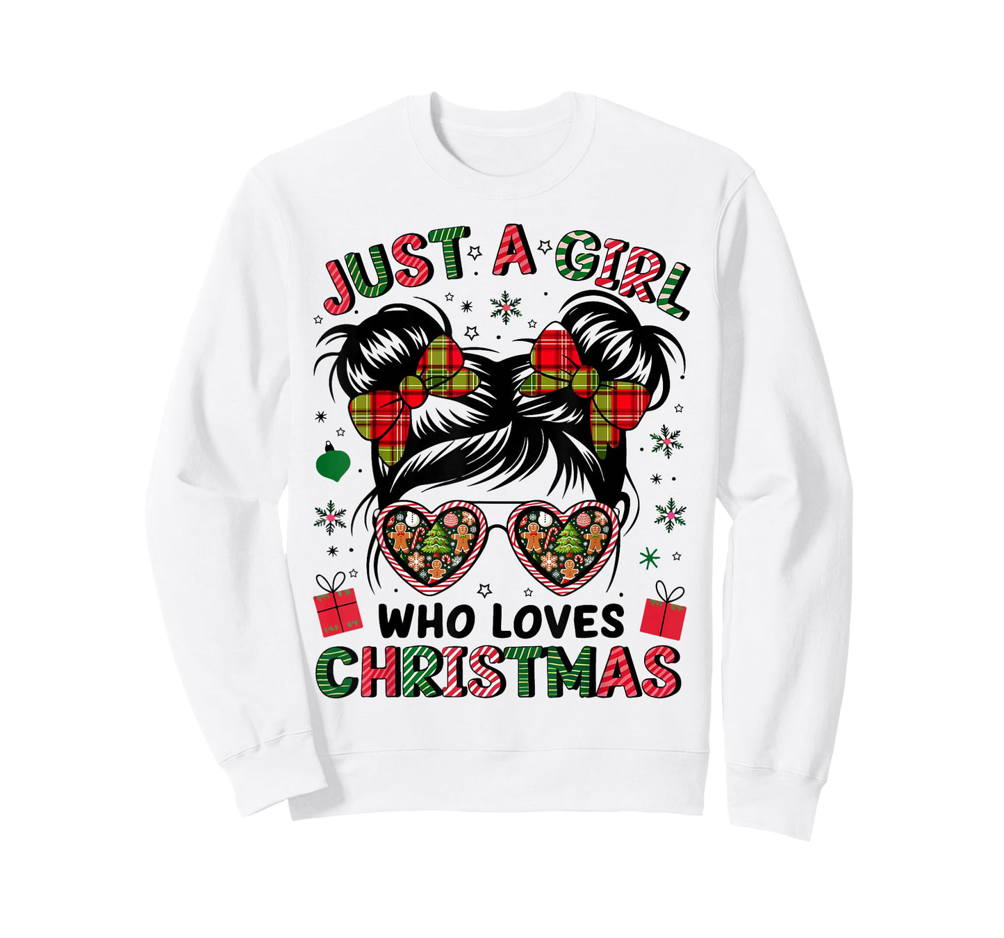 Just A Girl Who Loves Christmas Funny Christmas Xmas Pajama T-Shirt