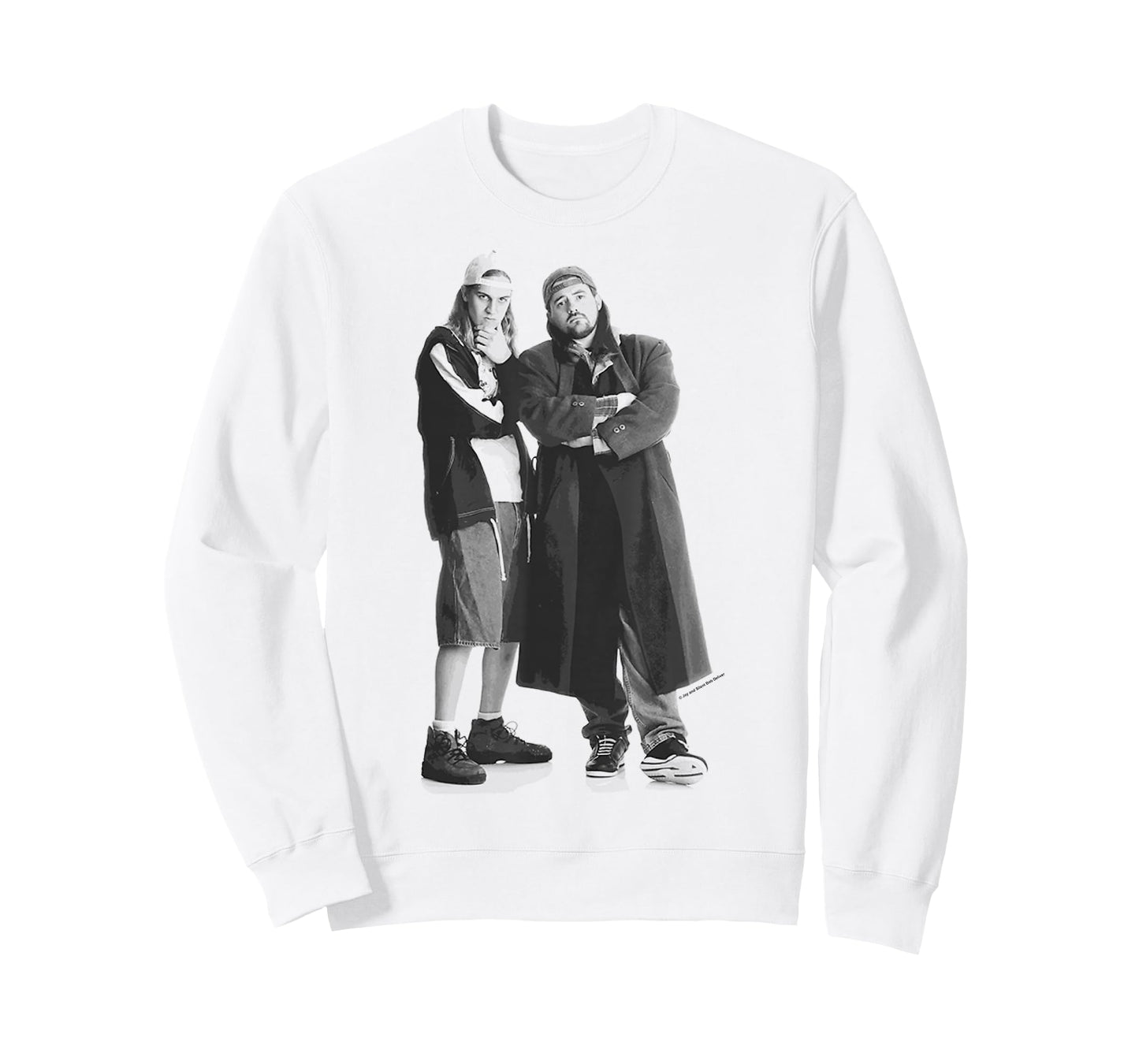 Jay & Silent Bob Black & White Standing Portrait T-Shirt