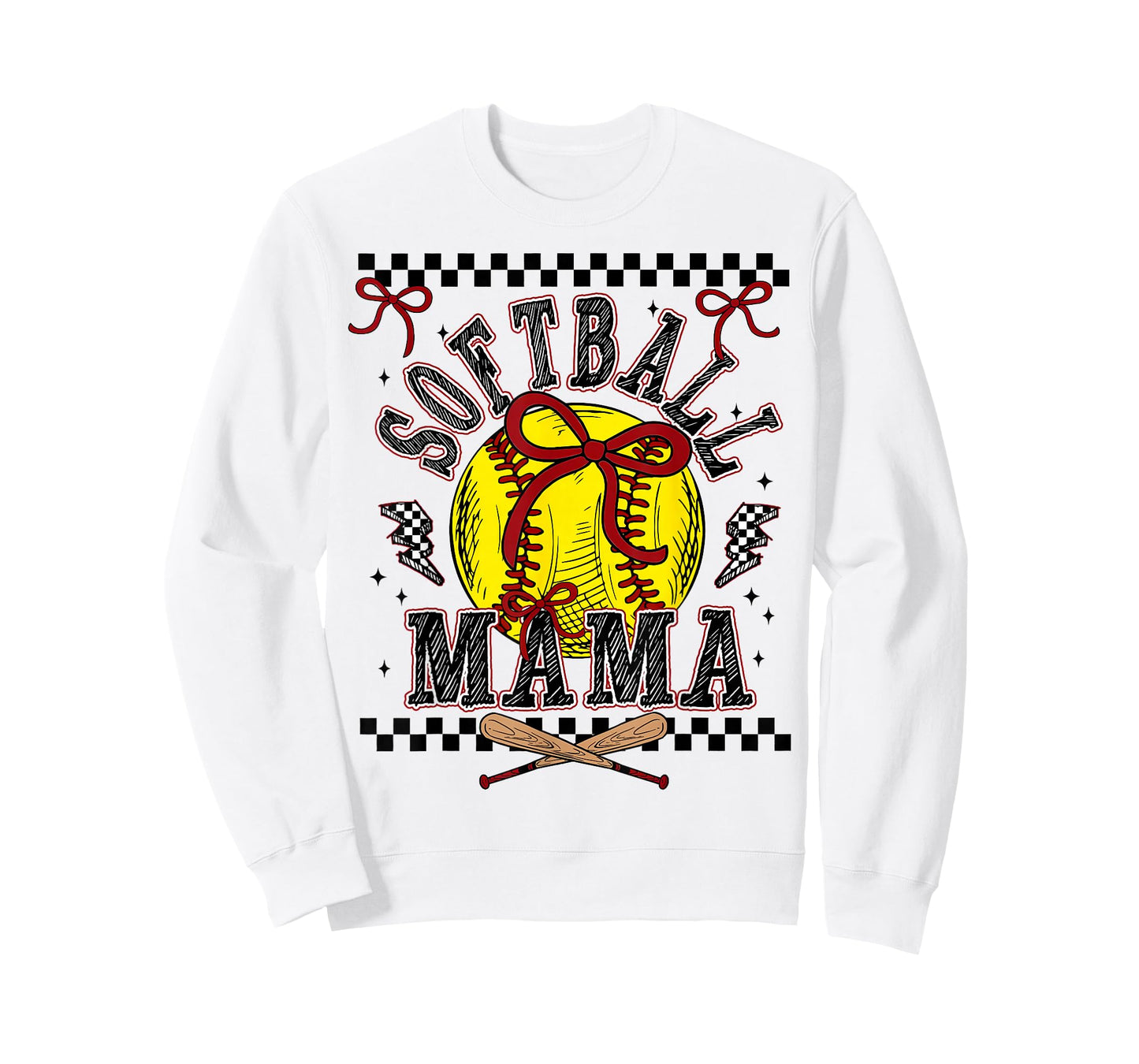 Softball Mama Coquette Softball Game Day Softball Mom Mother T-Shirt