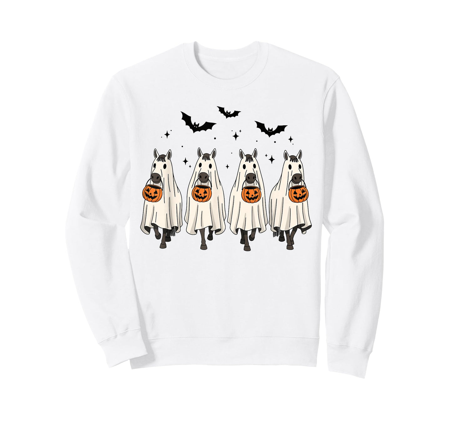 Funny Ghost Horses Halloween Cowboy Spooky Horse T-Shirt