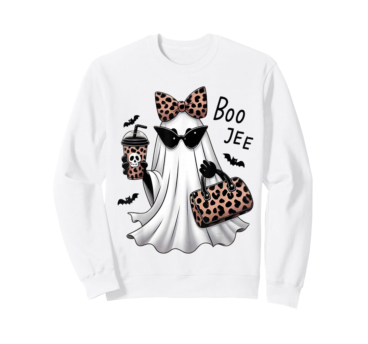 Boo JEE Ghost Spooky Vibes Halloween Boujee Women Funny T-Shirt