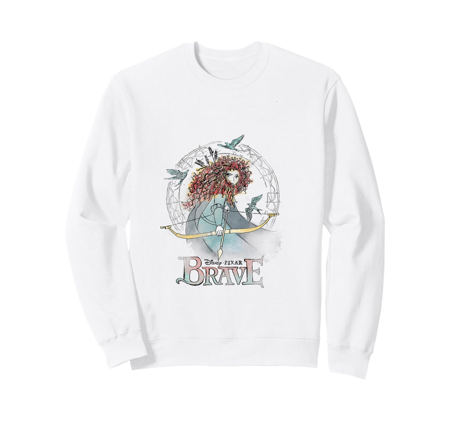 Disney Brave Merida Water Color Sketch Graphic T-Shirt T-Shirt