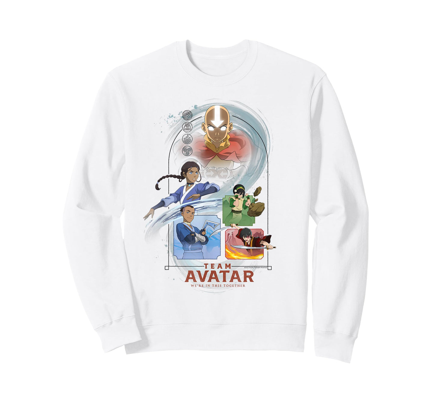 Avatar: The Last Airbender Team Avatar Elemental Arch Show T-Shirt