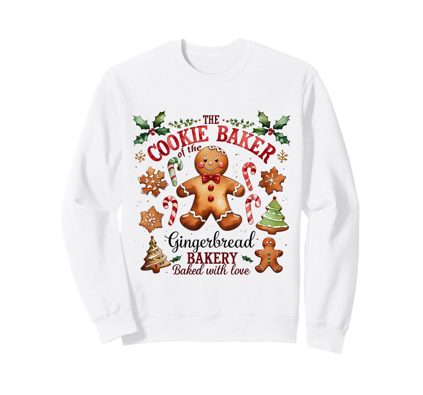 The Cookie Baker Gingerbread Bakery Christmas T-Shirt