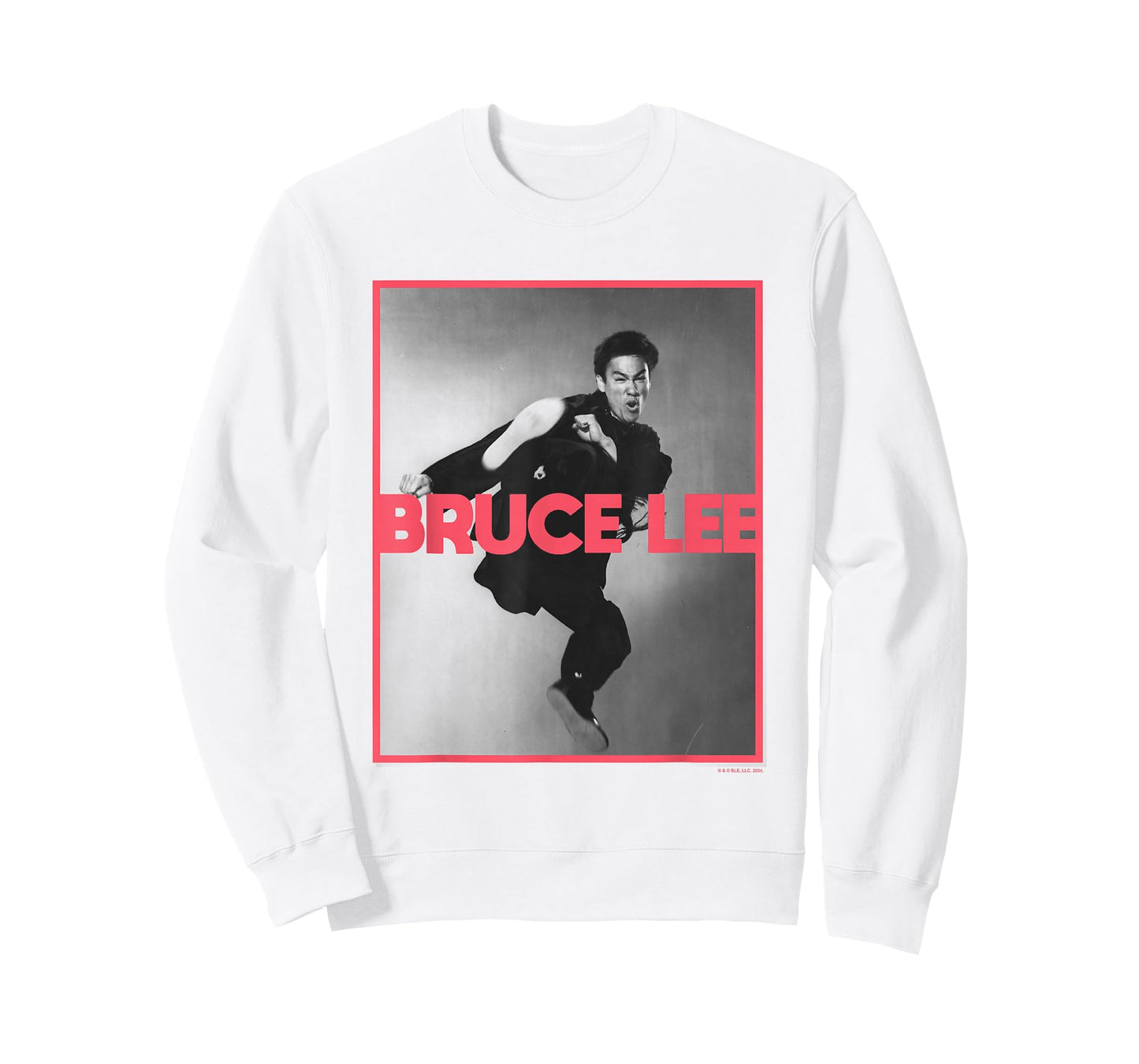 Bruce Lee Flying Kick Frontal Shot Poster T-Shirt