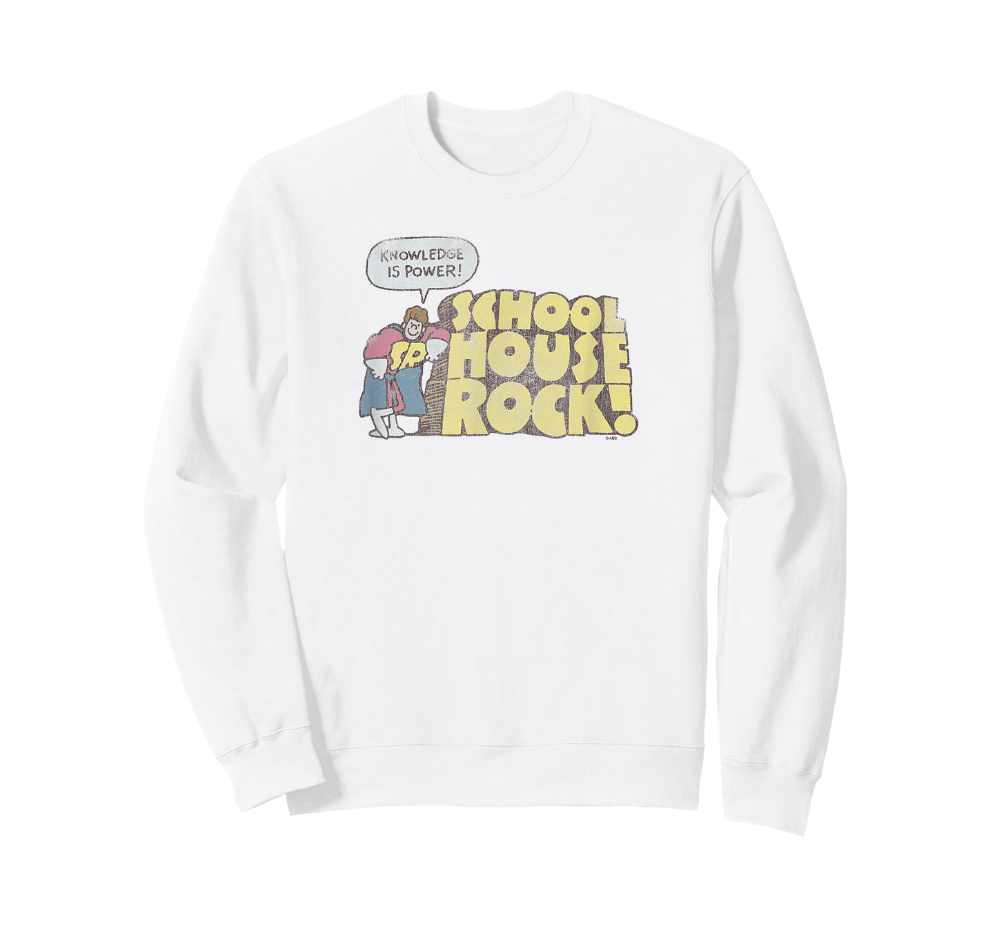 Schoolhouse Rock Knowledge Is Power Rocky with Logo Retro TV T-Shirt