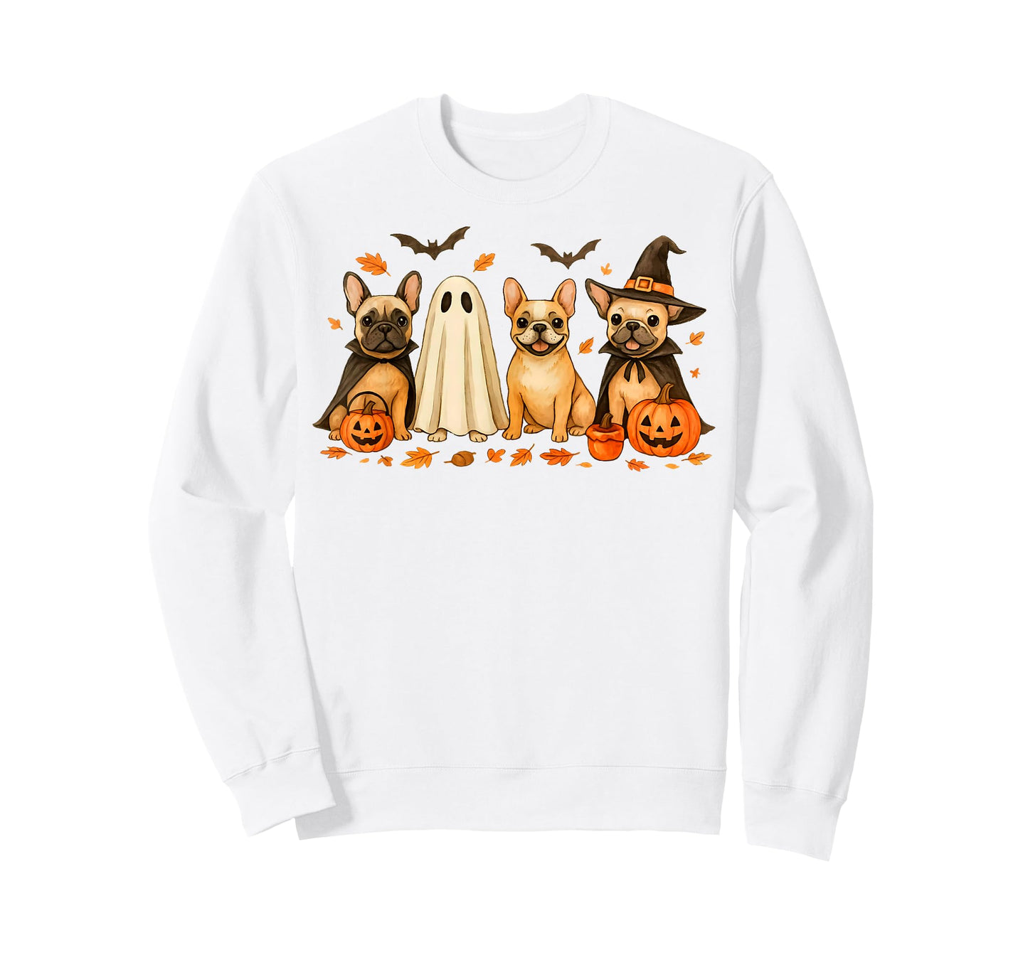 Cute French Bulldog Halloween Costume Frenchie Dog Ghost T-Shirt