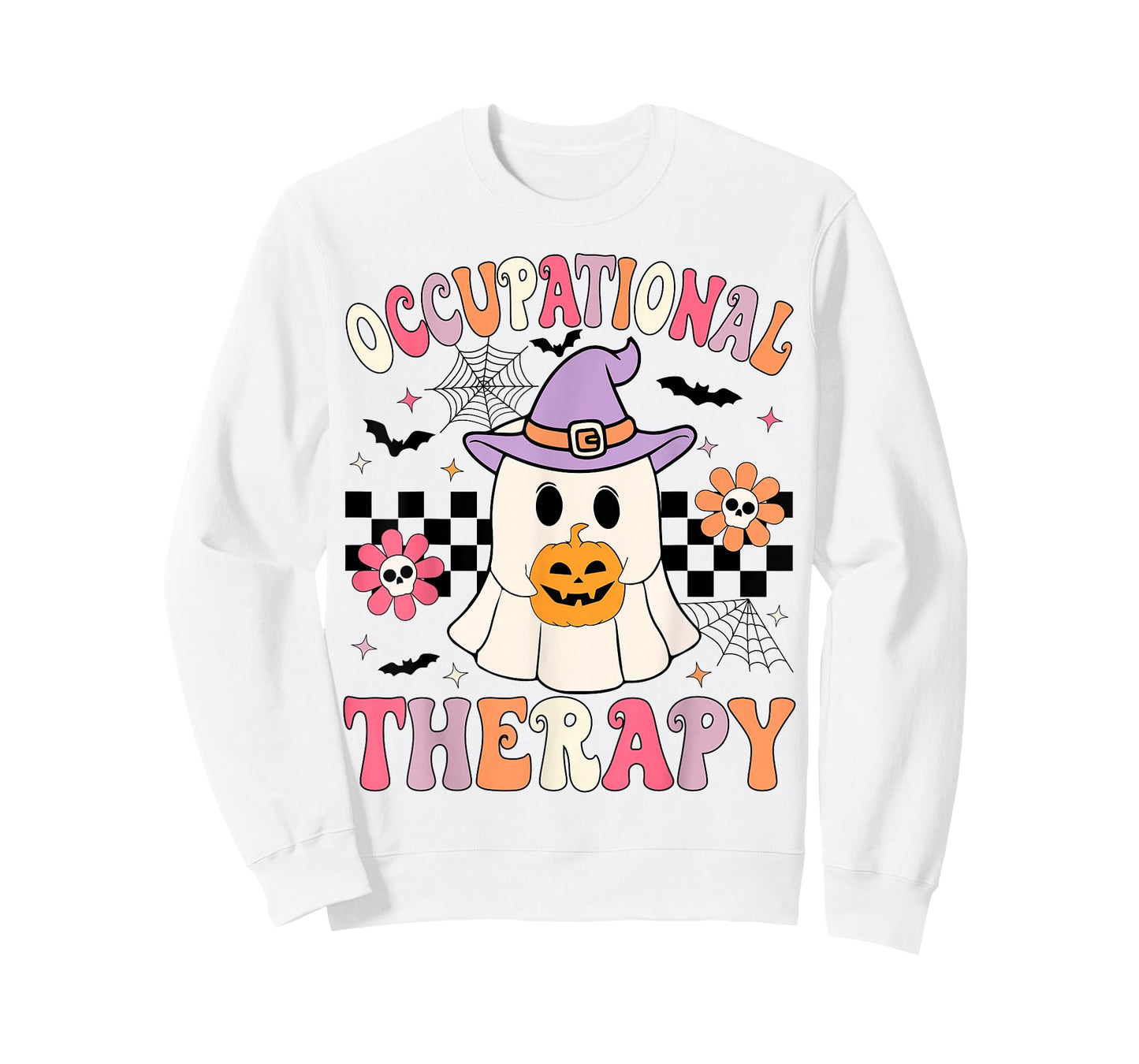OT Occupational Therapy Halloween Retro Ghost OT Halloween T-Shirt