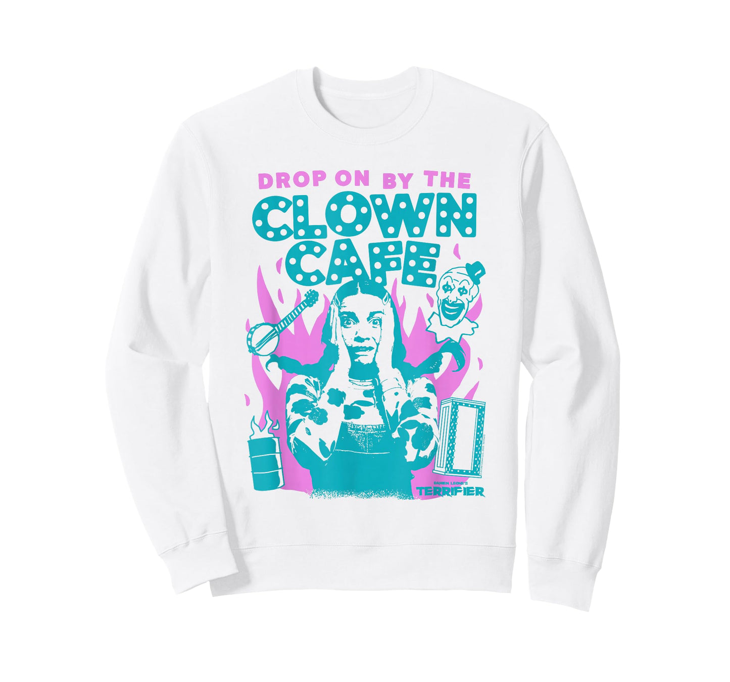 Terrifier Drop on by The Clown Cafe Pastel Horror Movie T-Shirt