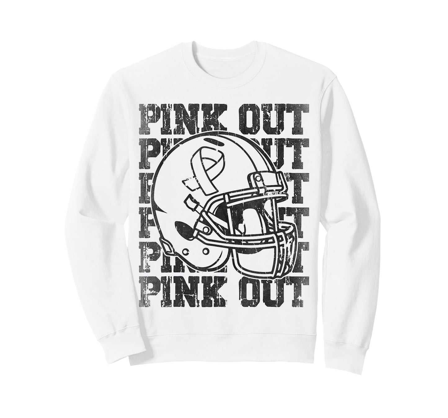 Pink Out Breast Cancer Awareness Football Mom Girls T-Shirt