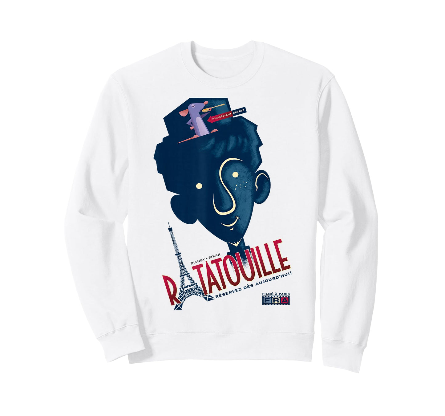 Disney Pixar Ratatouille Alfredo and Remy Blue Hue Portrait T-Shirt