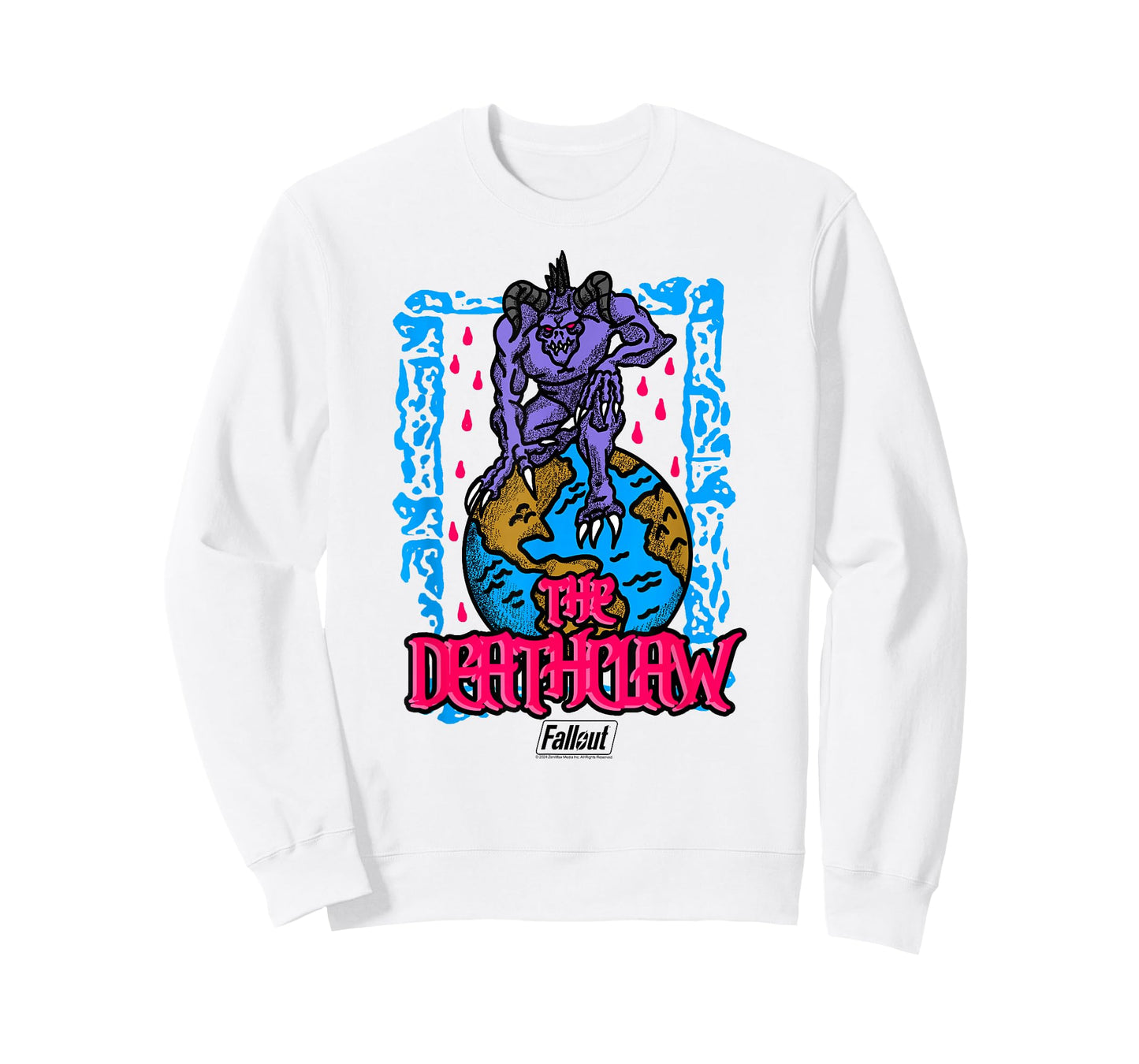 Fallout Video Game The Deathclaw Globe Illustration T-Shirt