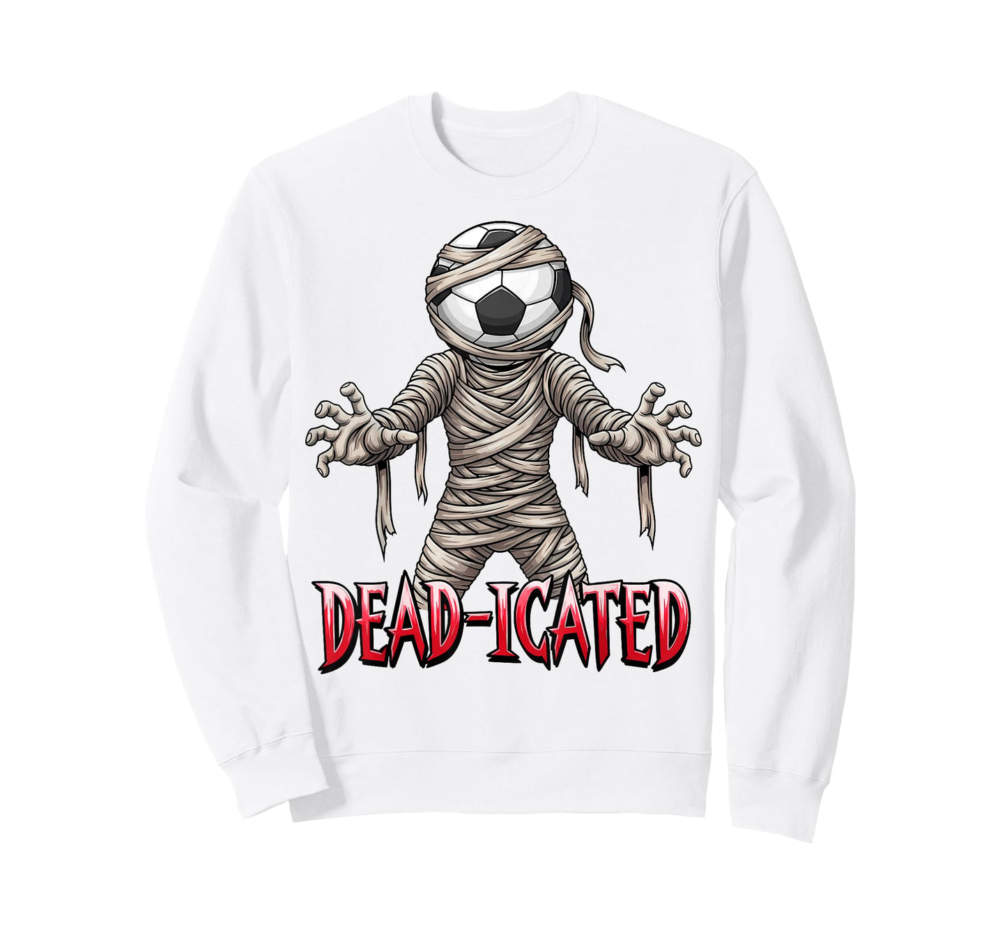 Zombie Mummy Soccer Player Scary Soccer Halloween Sports T-Shirt