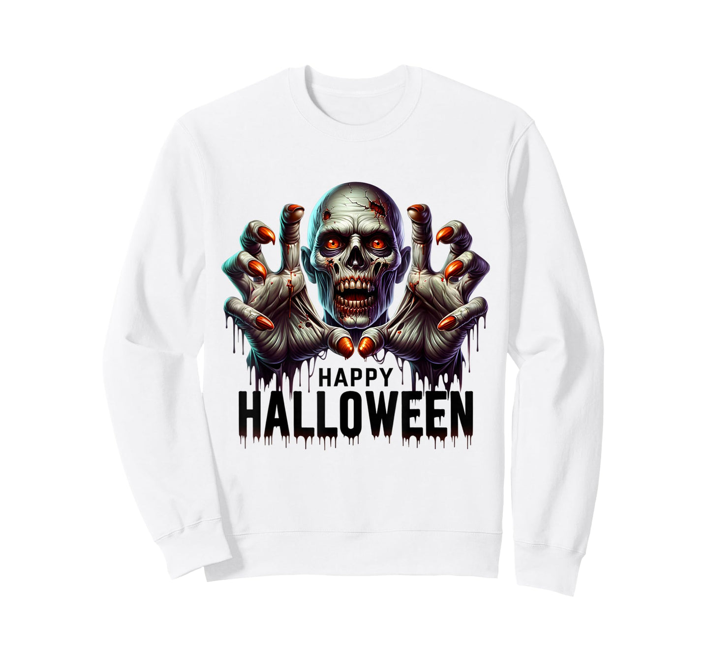 Happy Halloween Zombie Hands Funny Halloween Costume T-Shirt