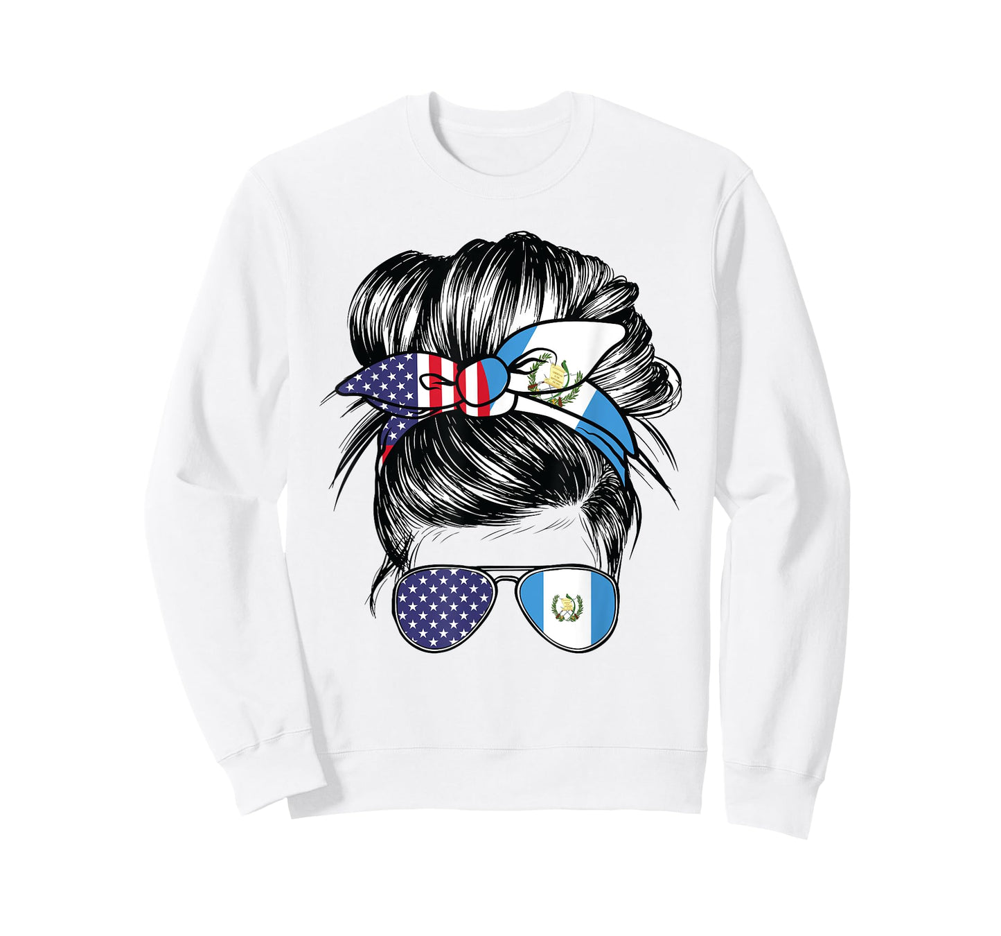 Guatemala Flag American Women Girl USA Heritage Guatemalan T-Shirt