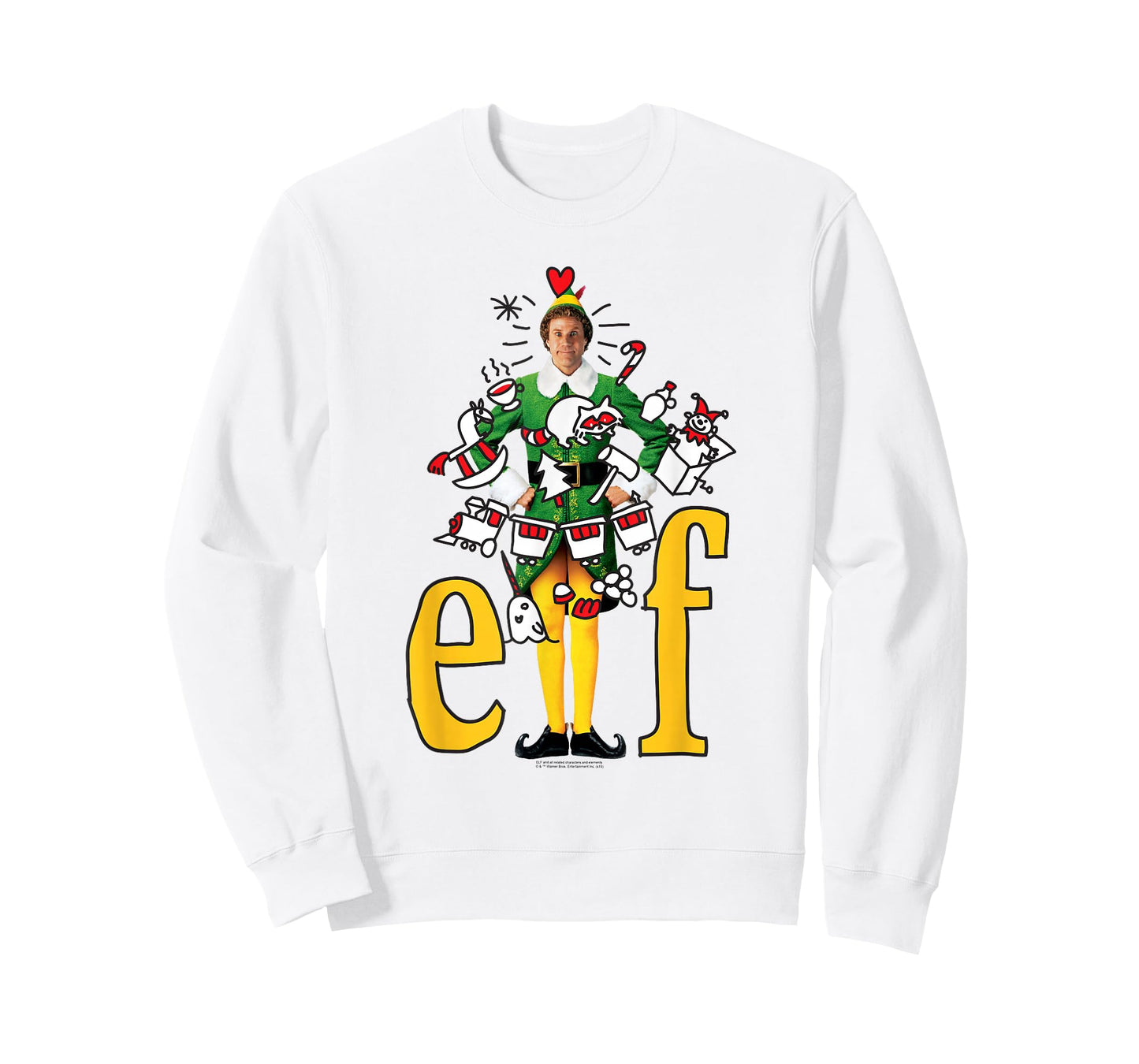 Elf Movie Buddy The Elf Doodles T-Shirt