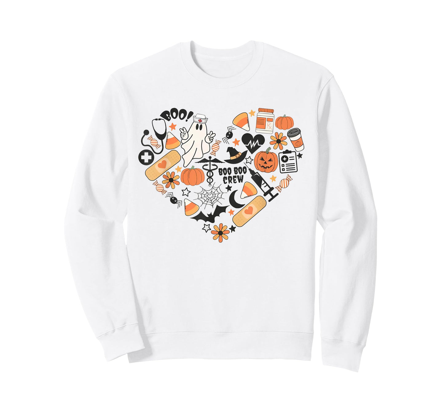 Pediatrics Halloween Boo Boo Crew Fall Pediatric Nurse Ghost T-Shirt