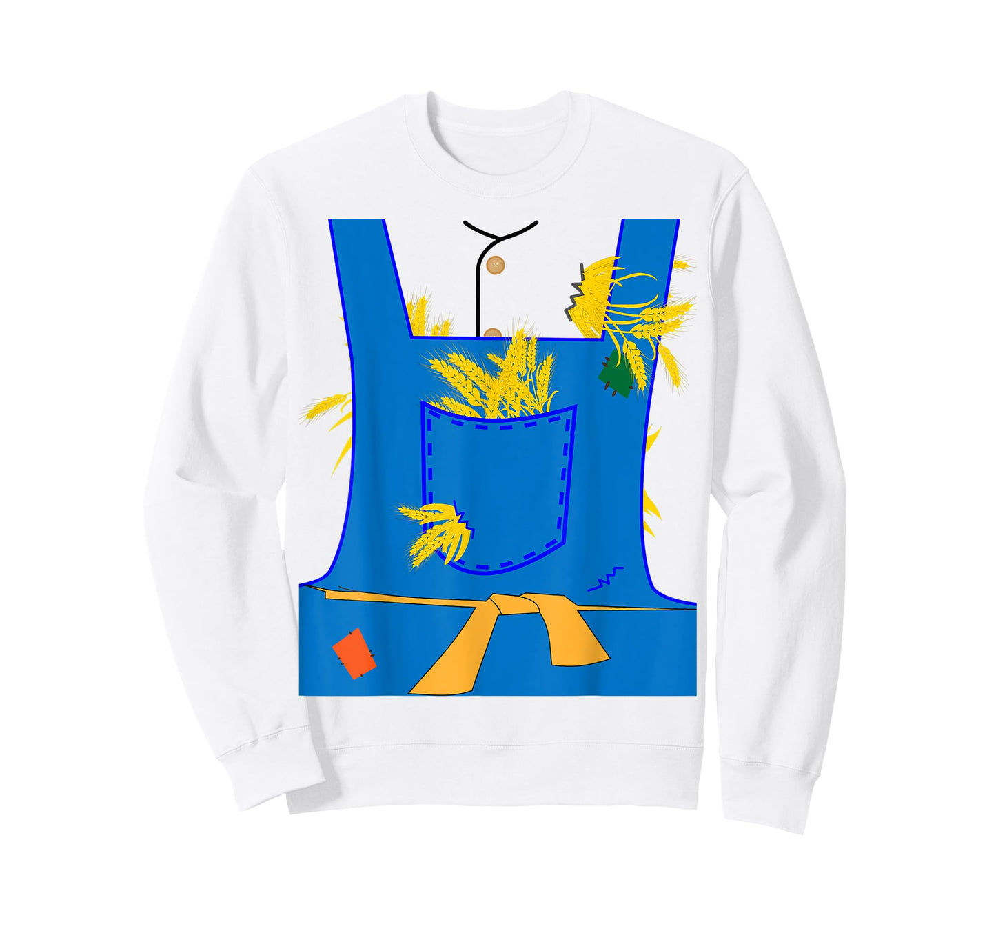 The Wonderful Wizard of Oz Scarecrow Lazy Halloween Costume T-Shirt