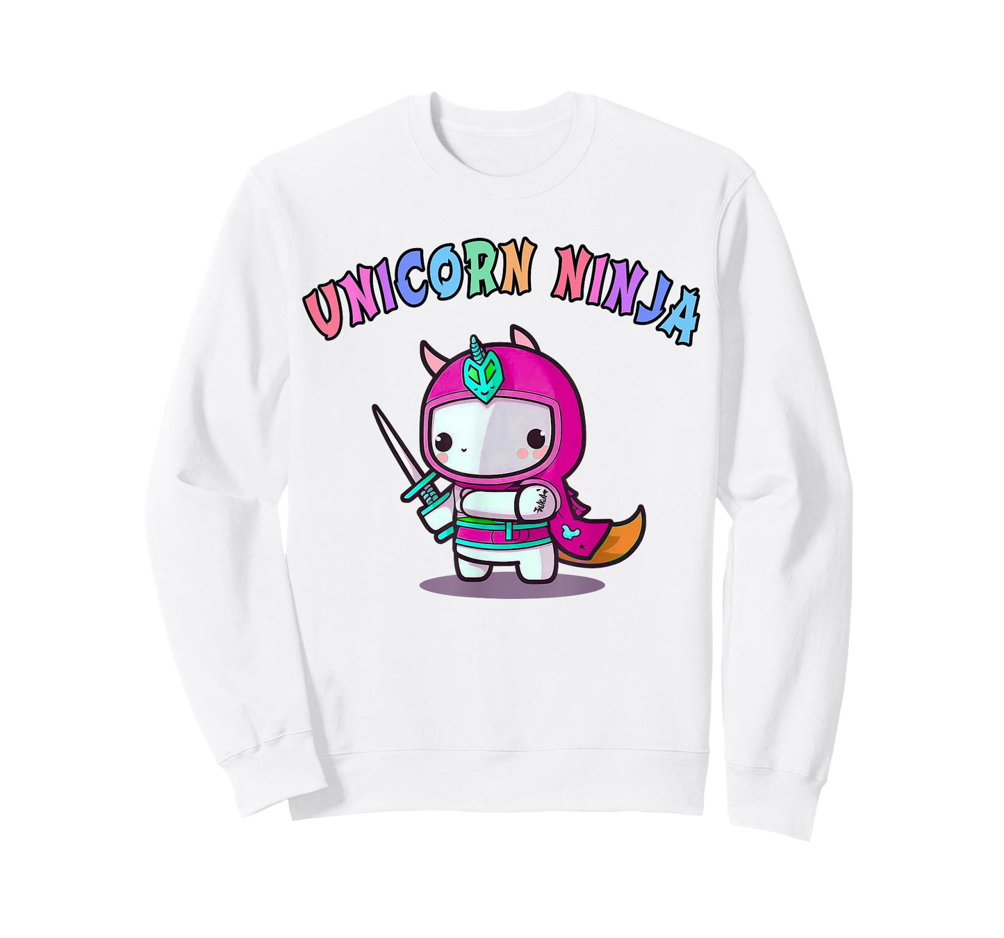 Funny UNICORN NINJA Girl Team Princess Birthday Crew Pink T-Shirt
