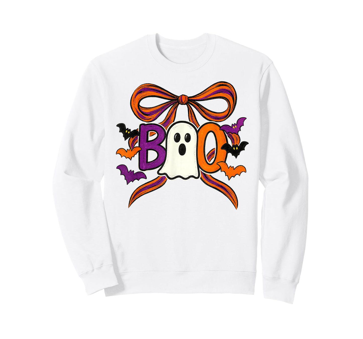 Coquette Boo Ghost Bow Cute Spooky Funny Halloween for Girl T-Shirt