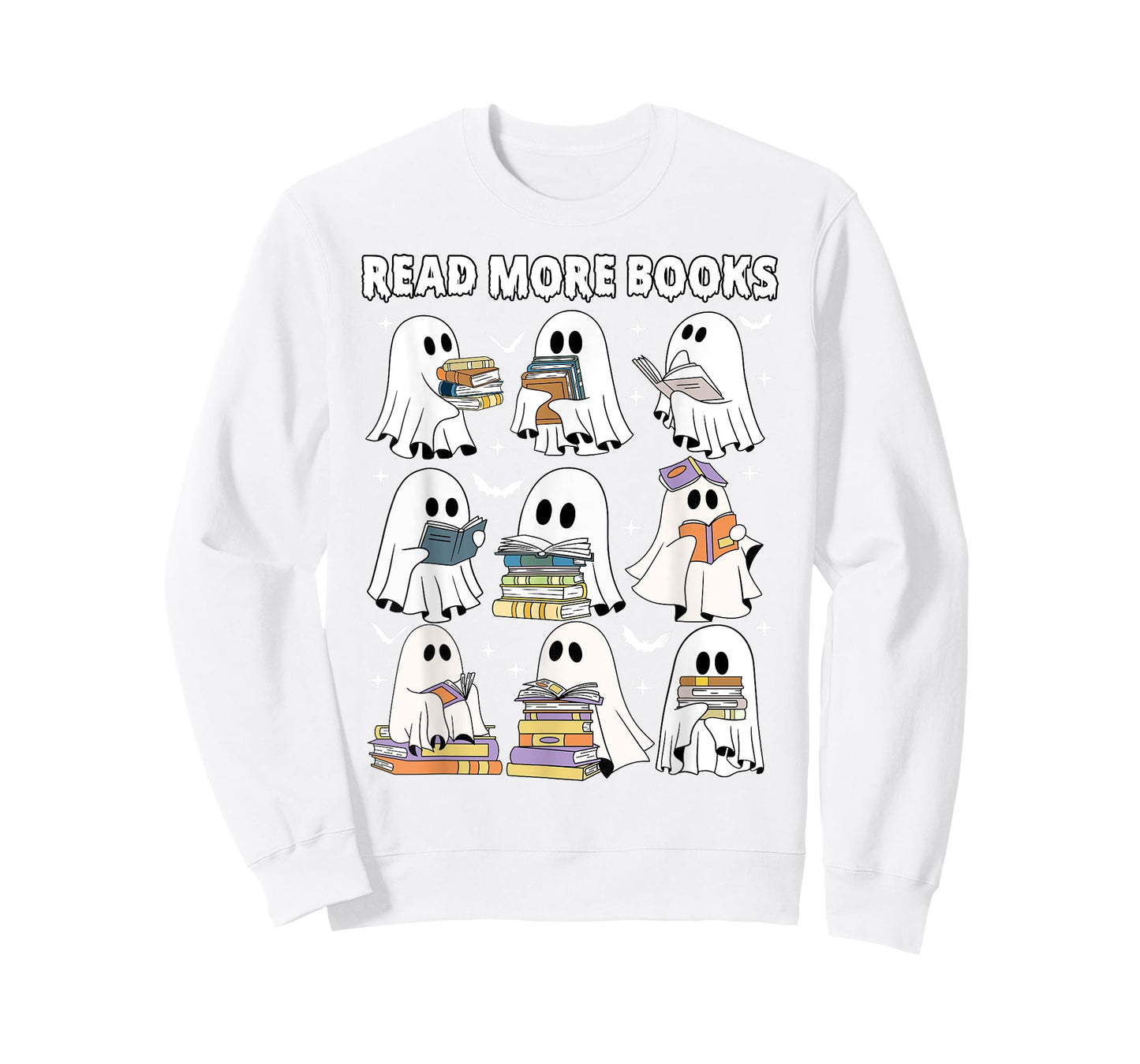 Cute Read More Book Kids Boy Toddler Ghost Teacher Halloween T-Shirt
