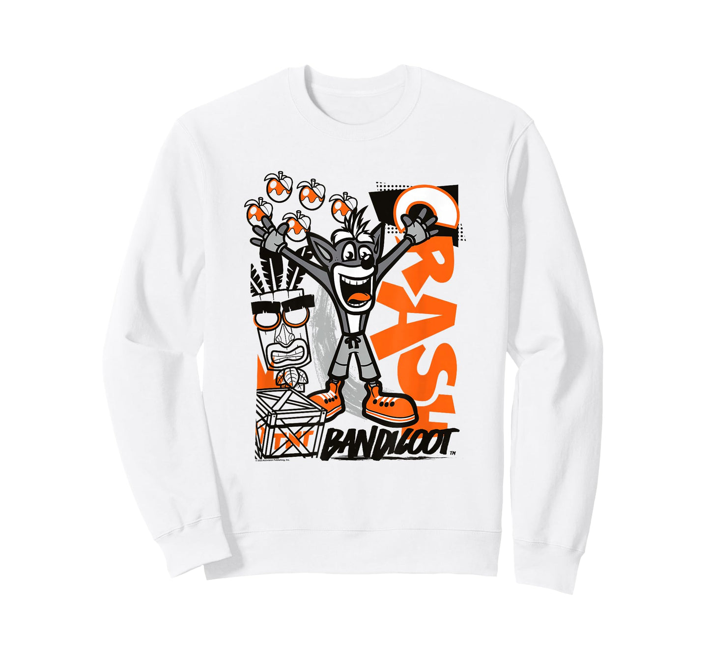 Crash Bandicoot Retro Vintage Crash Wumpa Graffiti Badge T-Shirt