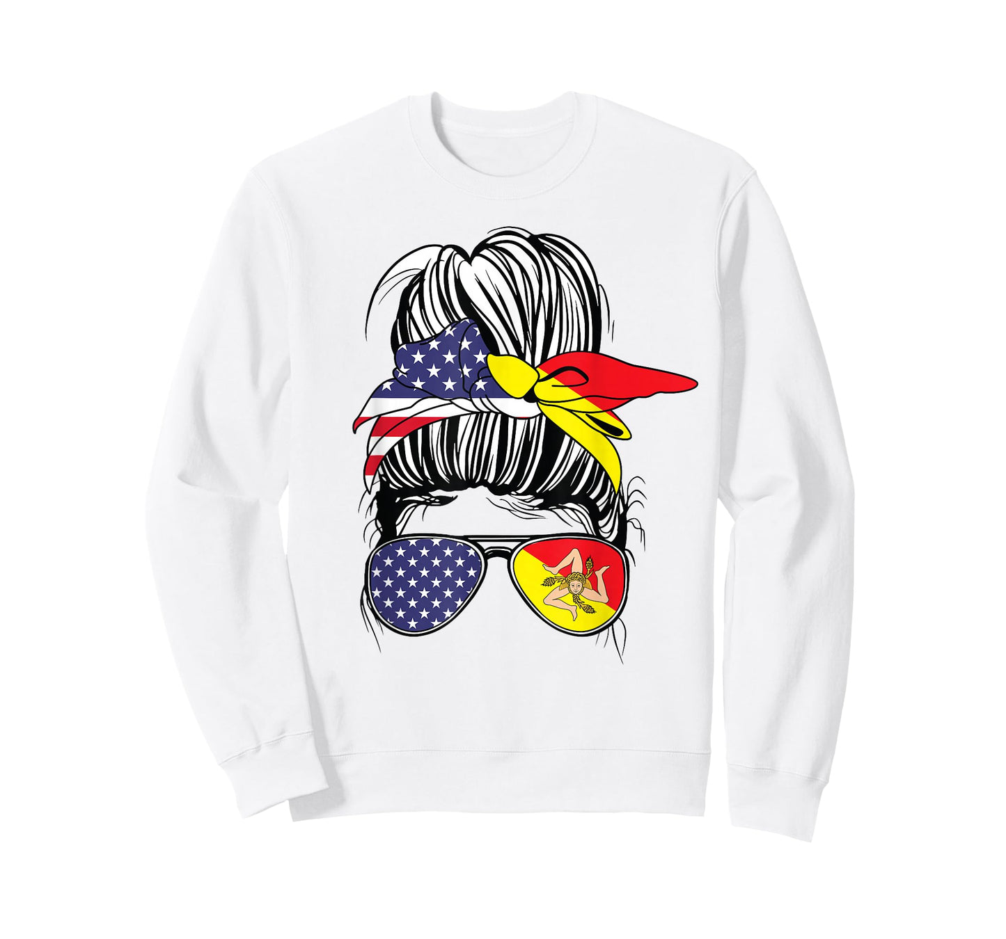 Sicilian American Heritage Sicilian Women USA Girl Sicily T-Shirt