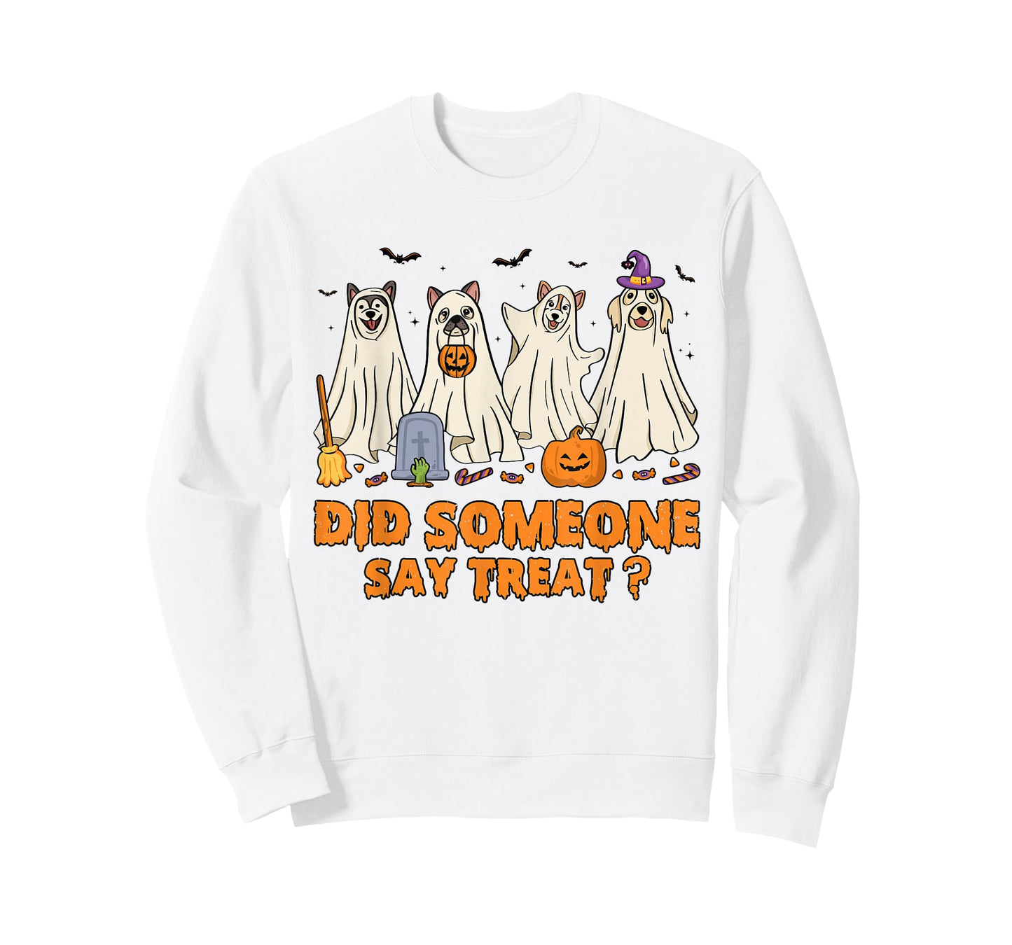 Halloween Ghost Dogs Did Someone Say Treat Ghost Dog Boo T-Shirt