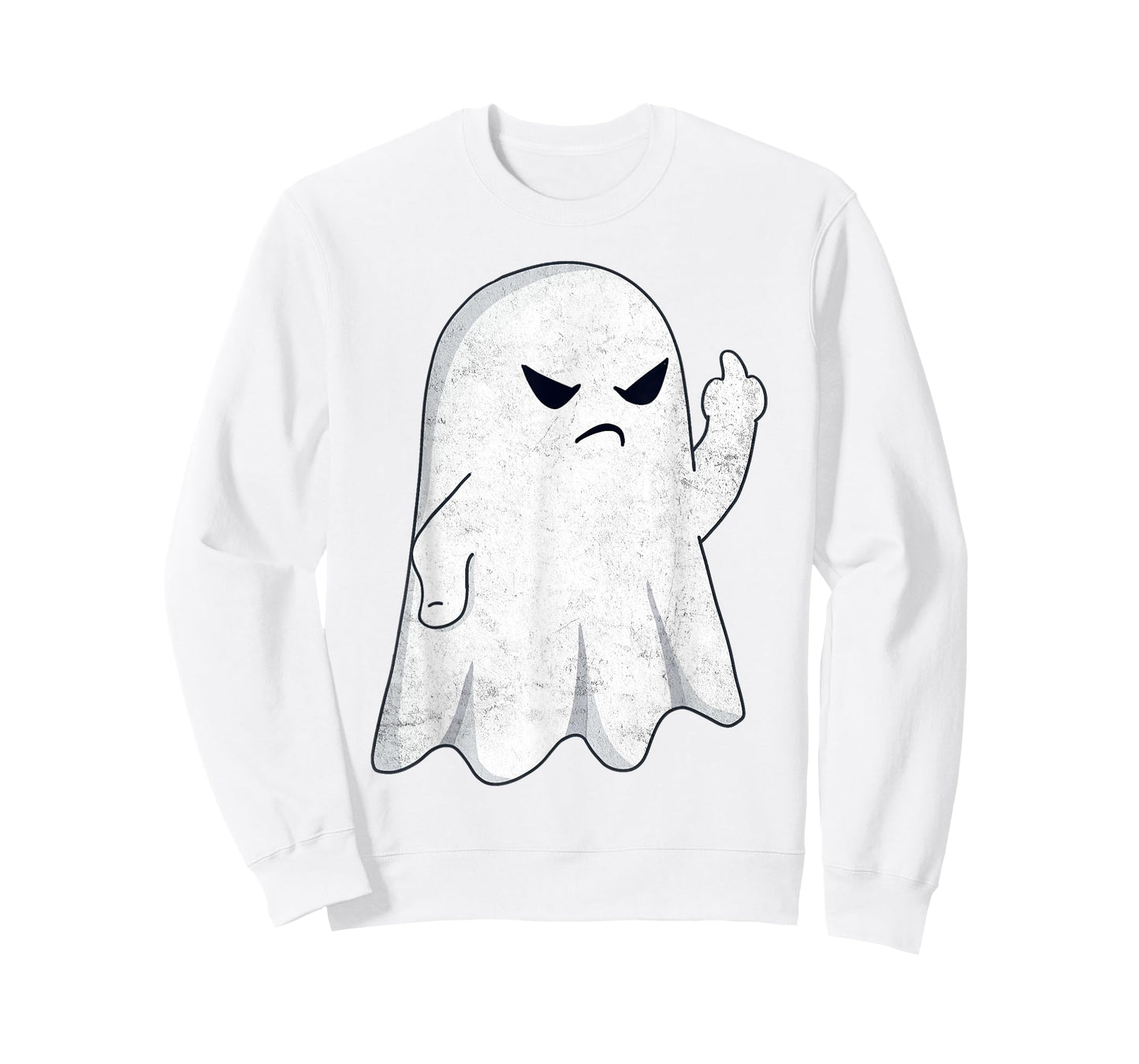 Funny Middle Finger Ghost Halloween Costume Men Women Adult T-Shirt