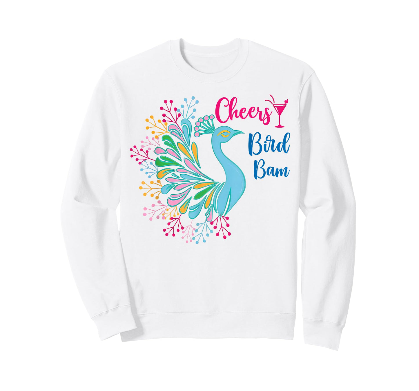 Peacock Mahjong Cheers Bird Bam Chinese Mah Jong Wine Lover T-Shirt